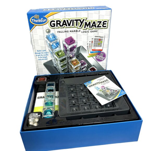 ThinkFun Gravity Maze Builder Falling  Marble Logic Board Game - Picture 3 of 15